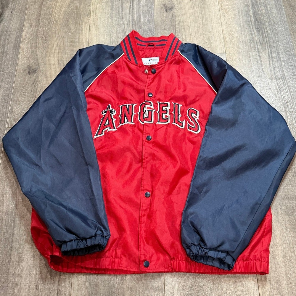 Vintage Genuine Merchandise Mens Medium MLB Los Angeles Angels Jacket Red Blue